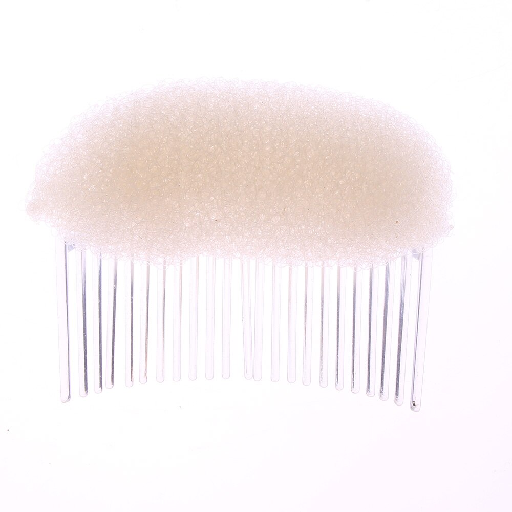 1 Pc Hair Styler Volume Bouffant Bijenkorf Shaper Bumpits Schuim Op Clear Comb Xmas: White