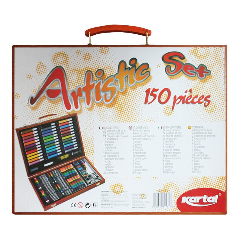 Juego de lápices de colores para pintura artística, Kit de herramientas de dibujo al óleo de colores Pastel, papelería de , 145/150/168/208 Uds.: 150pcs-wooden-box