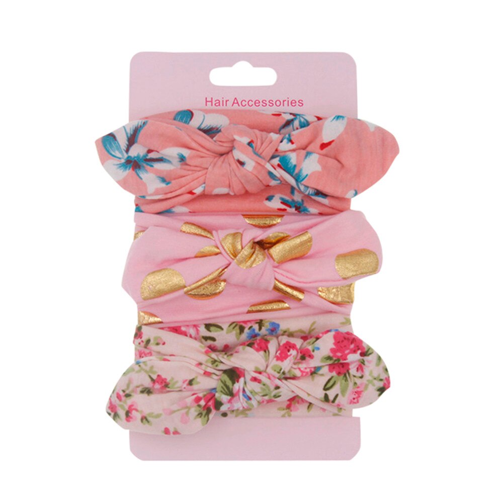 3 Stuks Kids Bloemen Hoofdband Haar Meisjes Kindje Strik Accessoires Haarband Setfashionable Baby Mooie Headress Voor Fotoshoots