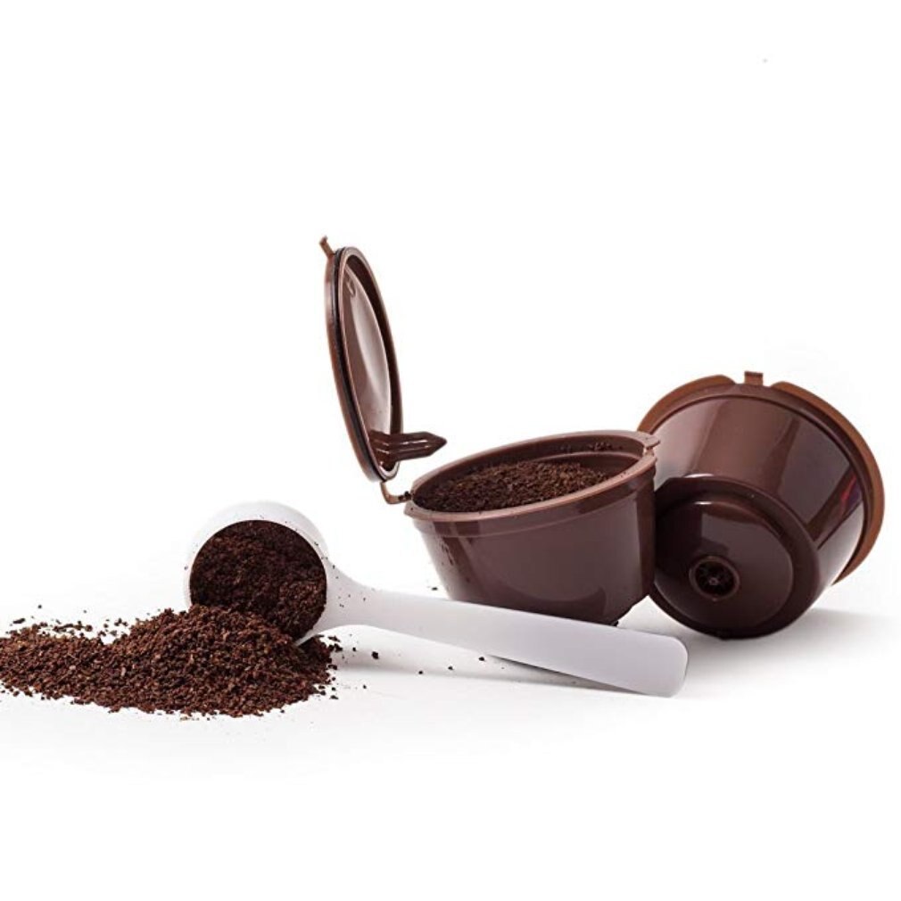 Herbruikbare Voor Dolce Gusto Koffie Capsule Cup Filter Koffie Filter Koffie Capsules Herbruikbare Koffie Cup Mand: 2pcs brown