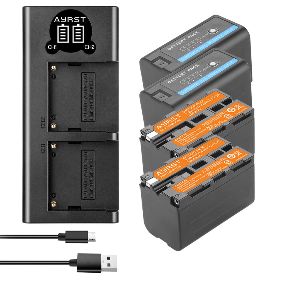 5200- mah-akku mit led-anzeige für sony np f970 f960 f550 f570 qm91d ccd -rv100  f750 np f770 np-f750 led-usb-ladegerät