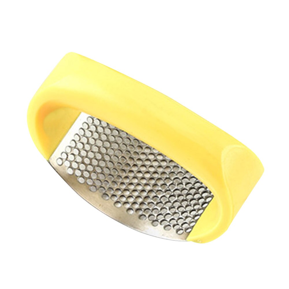 Garlic Slice Press Device Mincer Juicer Ginger Slicer Stainless Steel Fruit Evenly Squeezer Practical Vegetable Tools: Yellow
