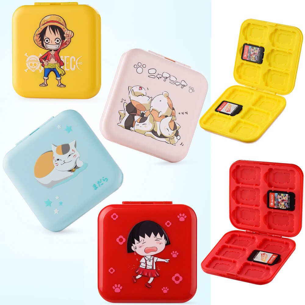 24 w 1 różowy BelugaDesign Anime etui na karty do gry na Nintendo Switch | Mały kartridż z grą do przechowywania uchwyt podróżny