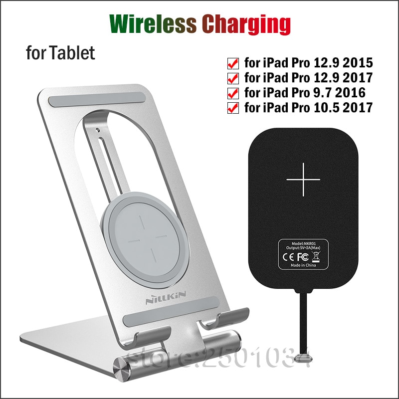 Nillkin Fast Wireless Charging Stand for iPad Pro 9.7 10.5 12.9 Tablet Qi Wireless Charger+10W Charging Receiver