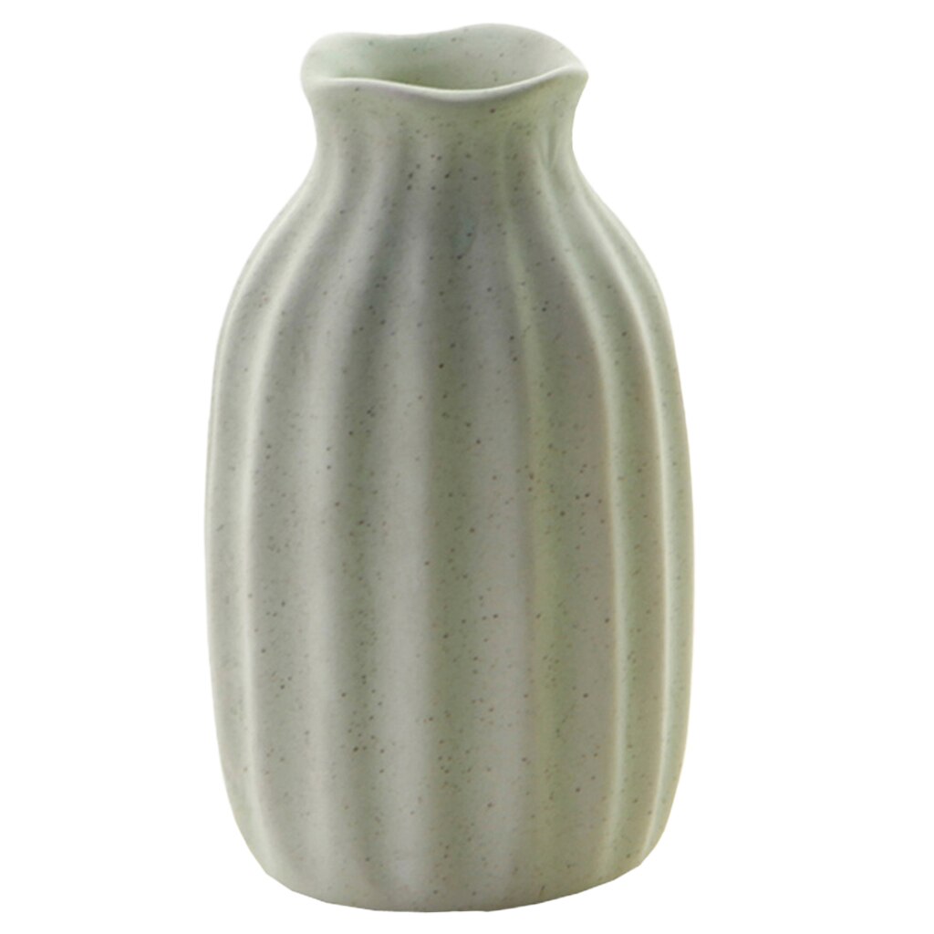 Macaron Ceramic Color Matte Mini Small Vase Home Jewelry Ornaments Tabletop Centerpiece Vase Flower Arragement Flower Vase: Green as described