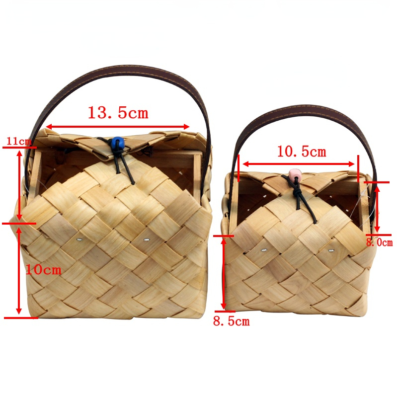 Handmade Woven Storage Boxes bamboo basket Storage bridal flower basket Gadgets shopping basket Container Home Organization