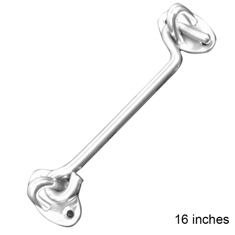 Stainless Steel Window Door Buckle Cabin Hook Eye Latch Lock Silent Holders Catch Lock RERI889: 16 inches