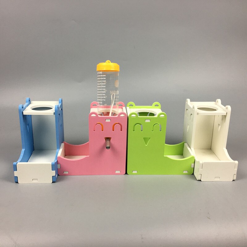 Soporte de botella de agua para hámster, alimentador de conejo, cobaya, refugio, suministros para mascotas pequeñas, jaula, accesorios, conejo, juguete, nido planeador de miel