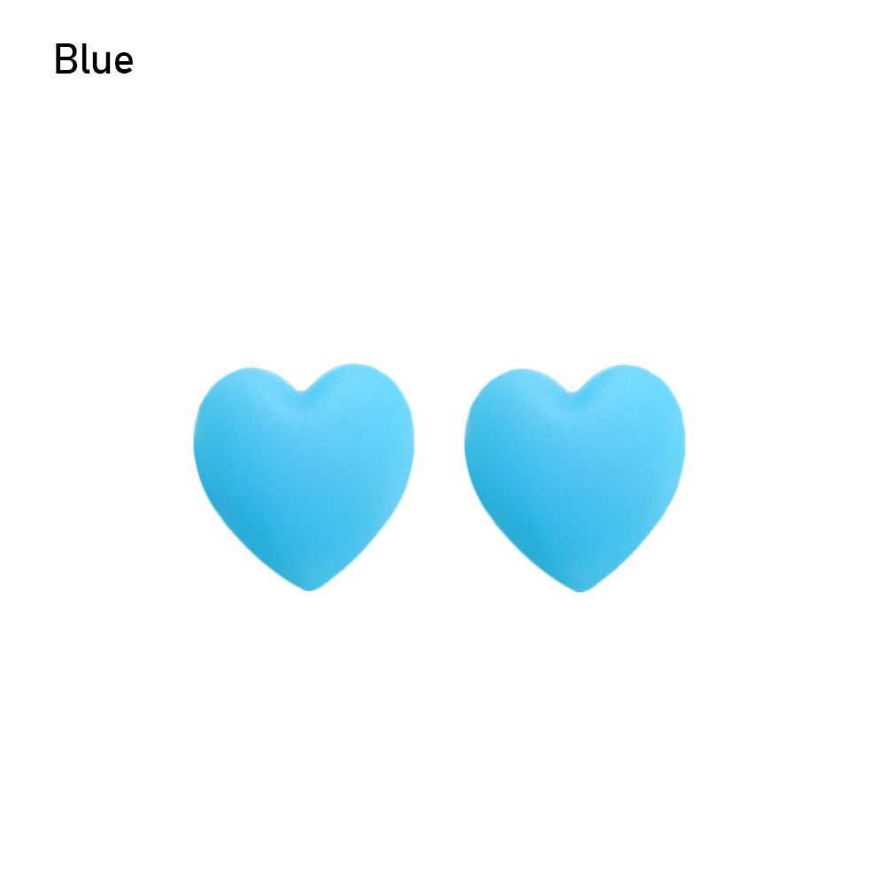 1 Pair Silicone Anti-slip Holder For Glasses Accessory Ear Hook Sports Eyeglass Temple Tip Stoppers Glasses Anti-slip Accessory: Heart- blue