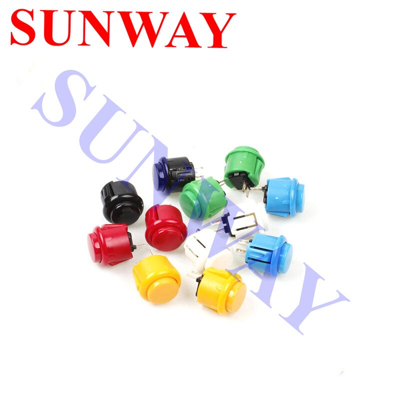 12x sanwa original obsf -24 trykknapper 24mm arkadetrykknapper for jamma mame  ps3 xbox 360