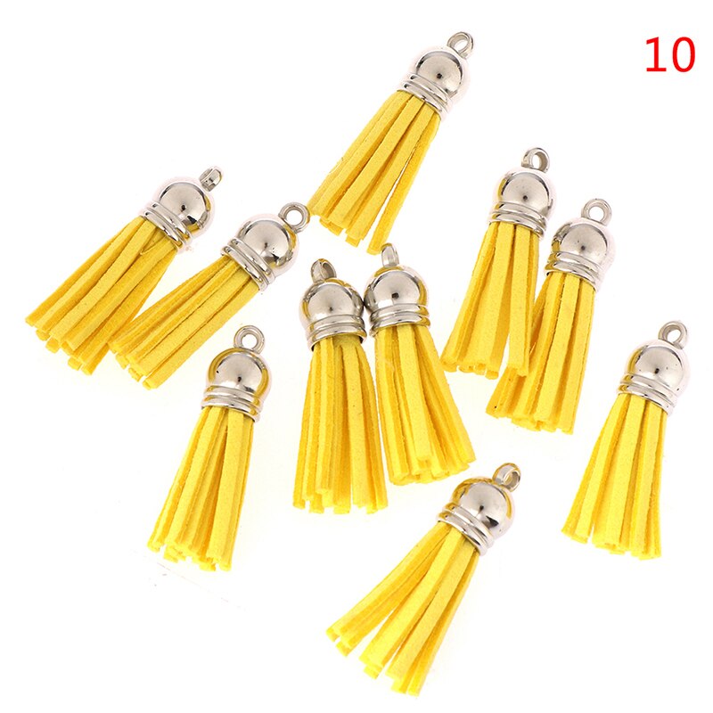Gland en cuir pour porte-clés téléphone portable sangles bijoux frange en daim: 10