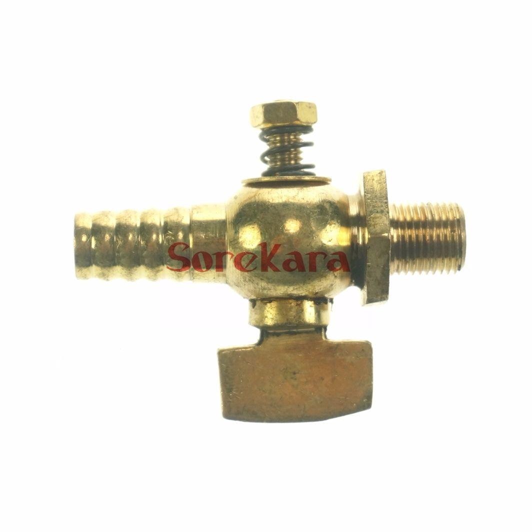 1/8" 1/4" 3/8" 1/2" BSP male Thread to 8mm 10mm I/D Hose Barb Brass Drain petcock Shut Off Valve for Fuel Gas Oil Air
