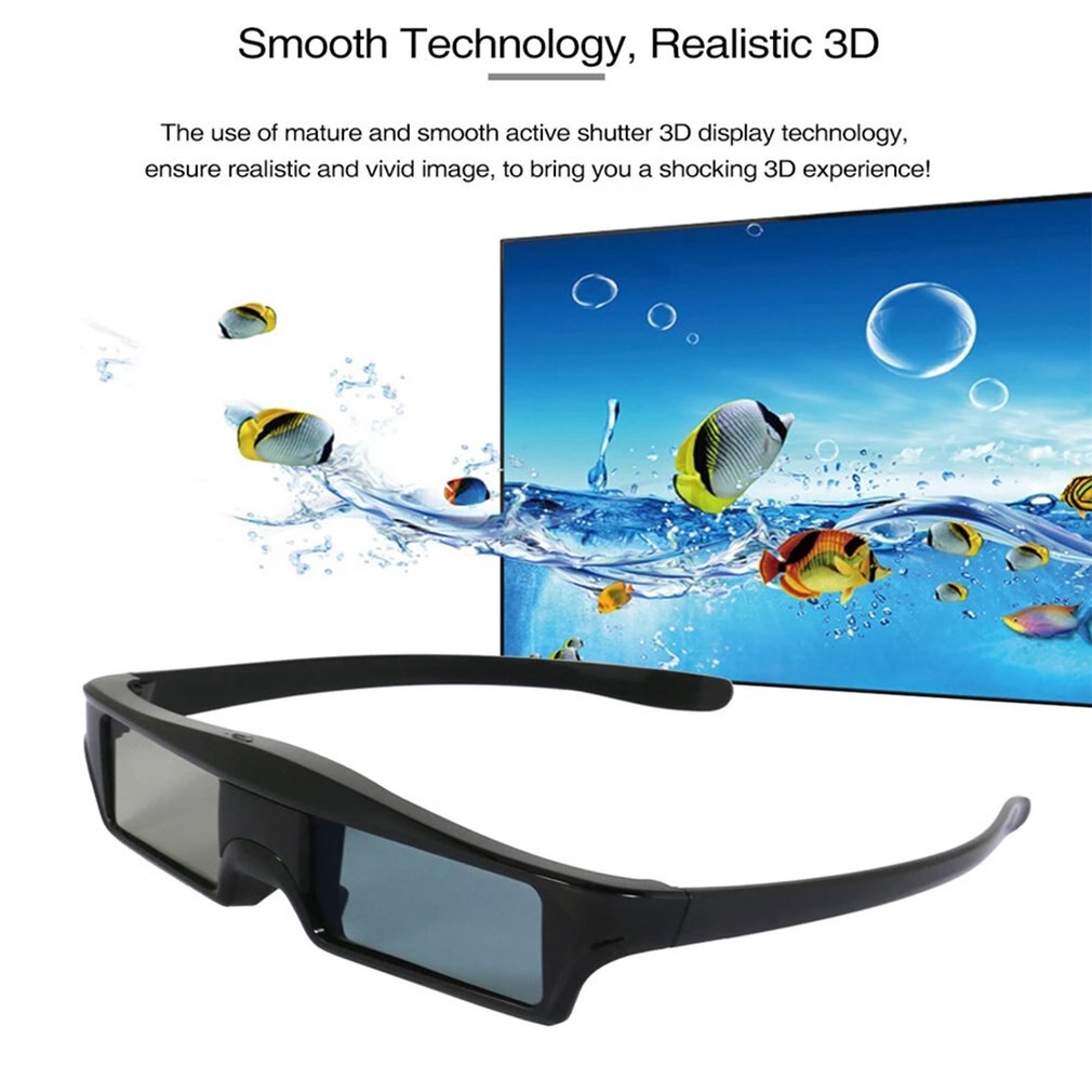 3D Wireless Glasses Rechargeable 3D Active Shutter Glasses Eyewear For DLP-LINK 3D Projectors LCD Shutter TV Universal Glasses