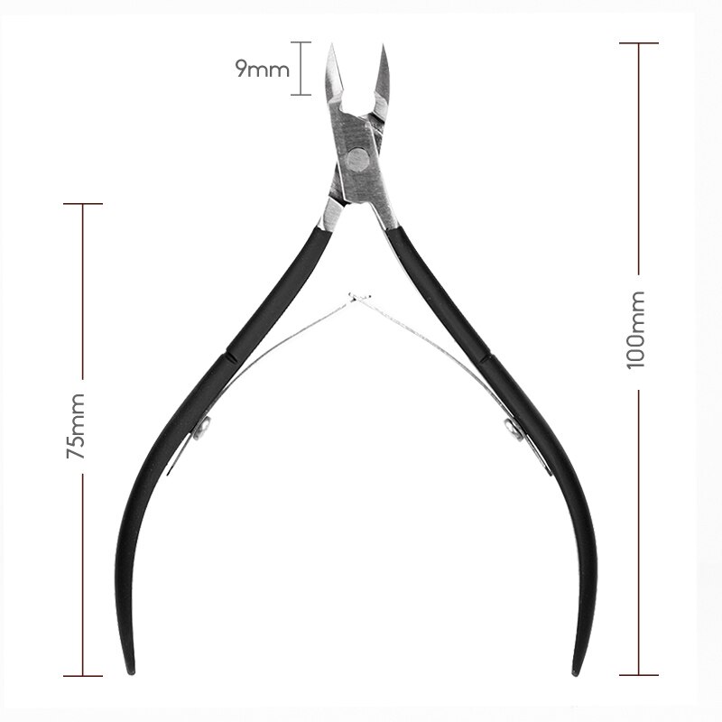 Tijeras de acero inoxidable para cutículas, herramientas de manicura pedicura, Tijera para piel muerta cortauñas Nail Art, 1 ud.: 03