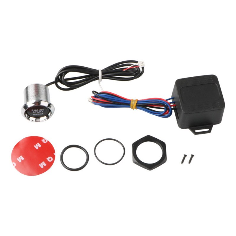 Botón pulsador de arranque y parada de motor de coche, 12V, interruptor de arranque de entrada sin llave