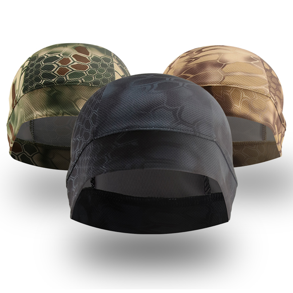 Mountain Bike Helmet Liner Hats Bicycle Durable Spandex Python Pattern Windproof Headwear Skiing Sports Cycling Equipment Hat