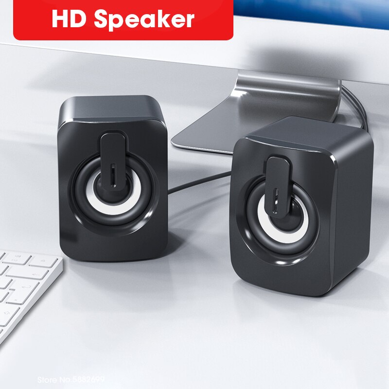 Computer Speakers Stereo Home Cinema Sound Box Subwoofer Loudspeaker for PC Laptop Notebook Soundbar Not Bluetooth Speaker