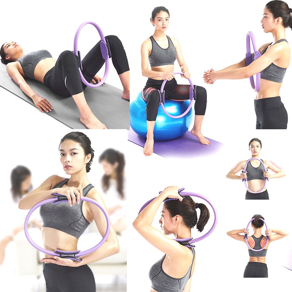 Yoga Wheel Gymnastic Circle Ring Dual Grip Pilates Circle Gym Workout Back Training Tool Home Slimming Fitness Equipment