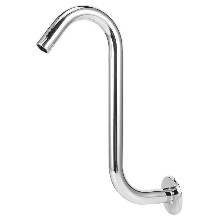 S-Shaped Gooseneck Shower Arm Electroplate Stainless Steel Shower Head Sprayer Bracket Bathroom Hardware Accessories 26cm