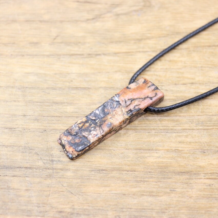Collier de pendentifs en pierre brute Reiki pour femmes, bijoux naturels Gmes, quartz Rose, Citrines, œil de tigre, Agates, QC3013: Rhodonite