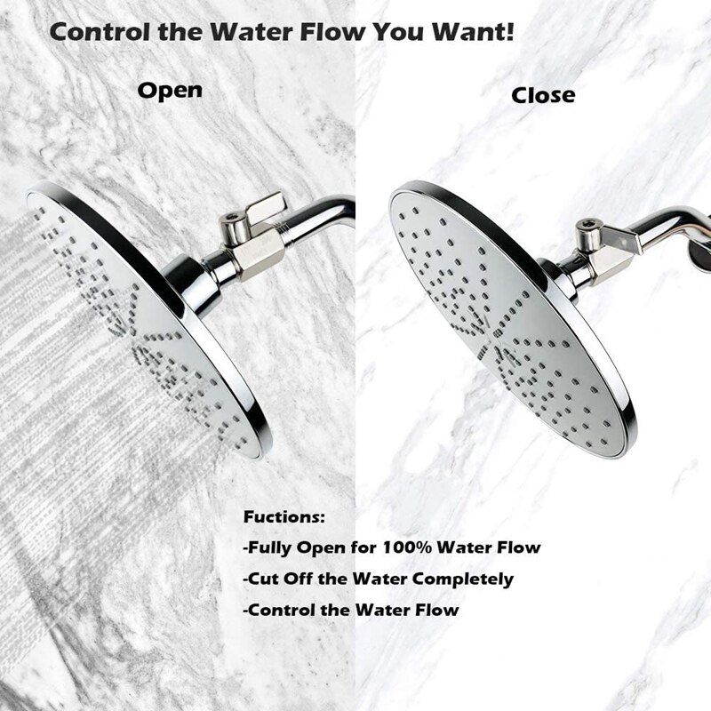 304 Stainless Steel Mini Ball Valve(1/2 Inch Female x Male) NPT Thread, Water Flow Regulator Head Control Valve