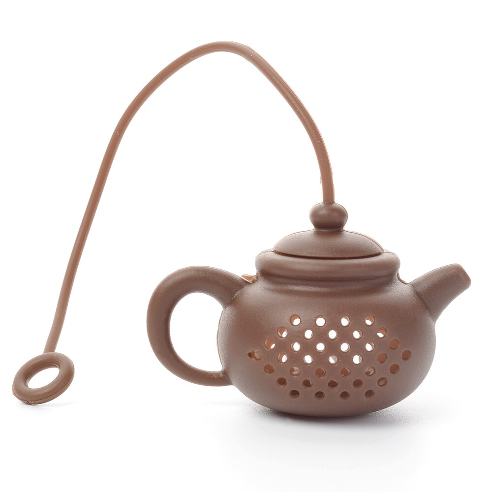 1Pc Silicone Tea Bag Tea Filter Super Cute Teapot Shaped Tea Infuser