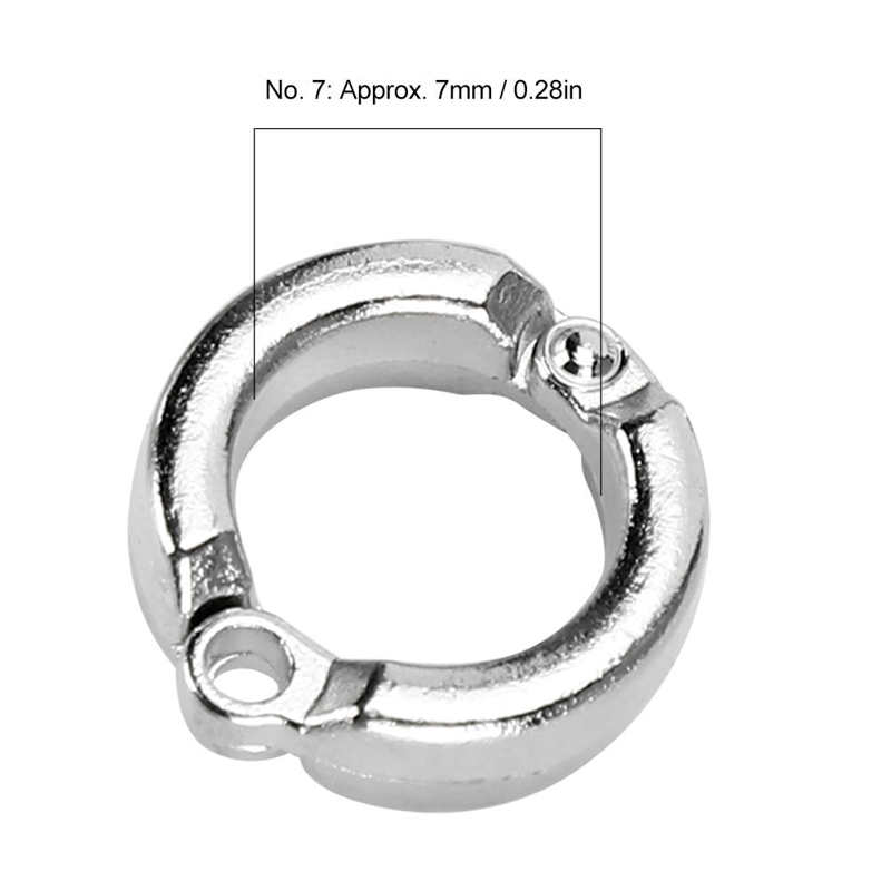 10Pcs Alloy Bird Parrots Foot Outdoor Fly Training Activity Foot Opening Clip Bird Cage Accessory: No. 7 10PCS