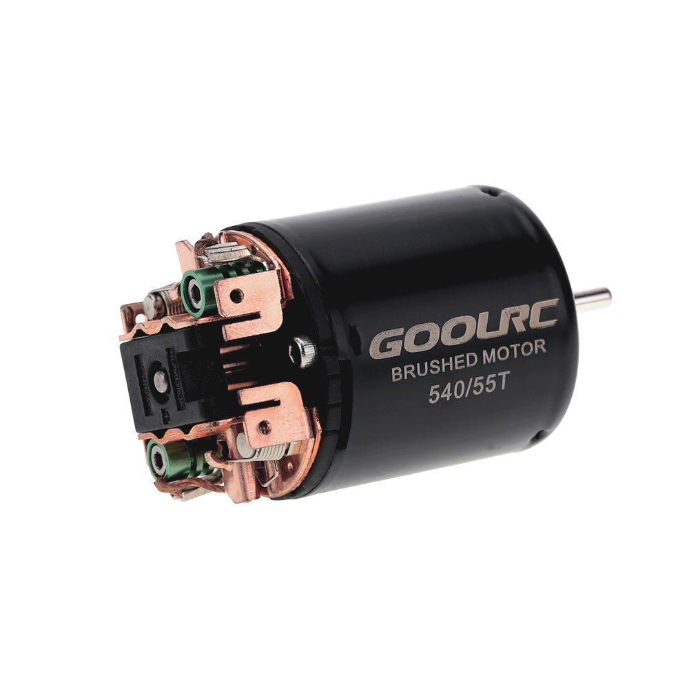 GoolRC Moteur 540 Motor RC Car 1:10 Parts 13T 17T 21T 23T 27T 35T 45T 55T 80T Brushed Motor 60A Brushed ESC for Traxxas 12428: 55T