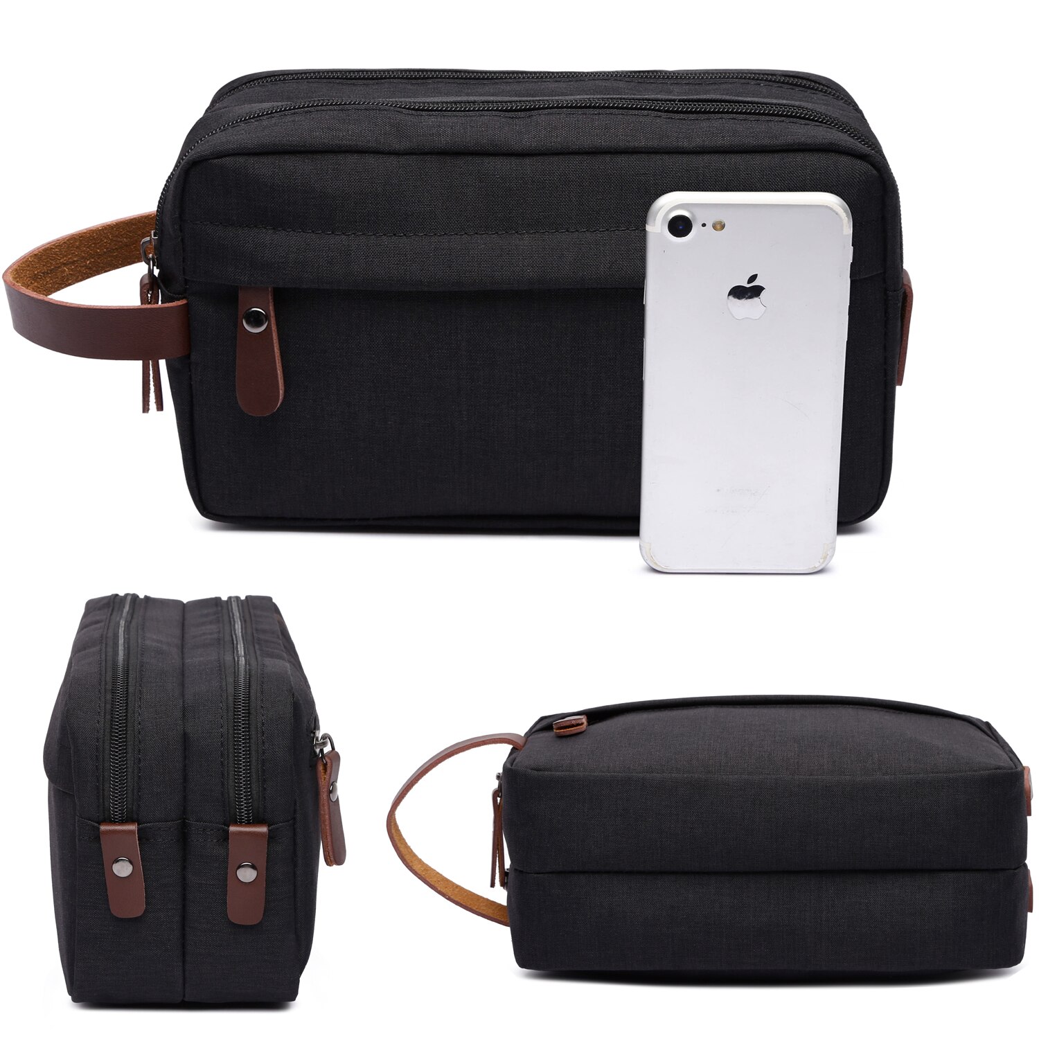 Soperwillton Mannen Toilettas Travel Dopp Kit Badkamer Weekendtas Scheren Organizer Voor Toiletartikelen Bag # T02