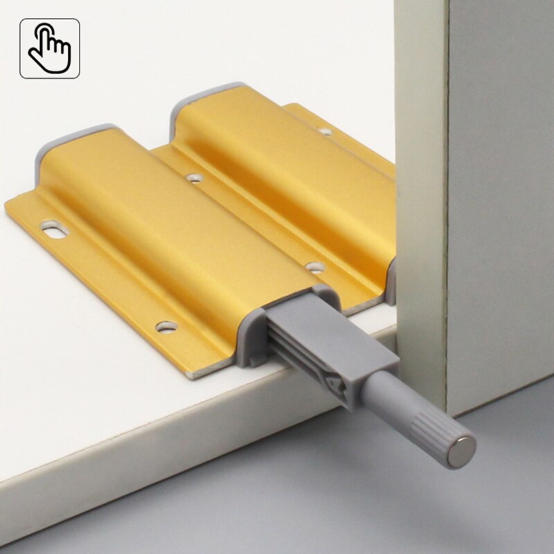 Dubbele Sterke Push To Open Magnetische Aluminium Kast Vangsten Deur Touch Stop Demper Buffer Trekt Goud/Zilver