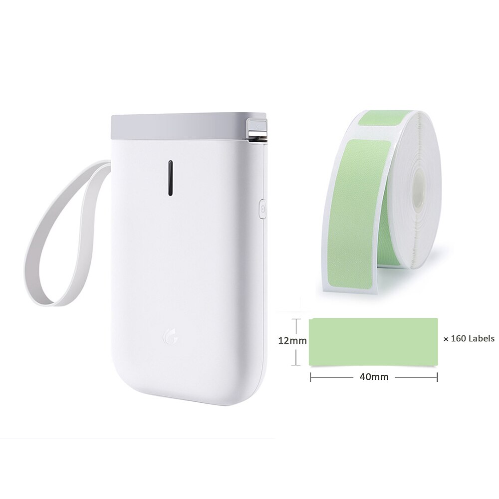 Wireless printer Pocket D11 Label Printer Portable BT Thermal Printer Price Sticker Fast Printing Machine for Home and Office: with 1Pcs green tape