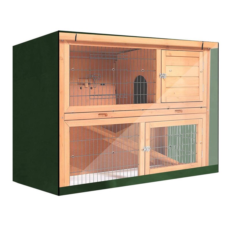 4FT Konijnenhok Cover Farm Animal Kooi Winddicht Cover Pet Bunny Kooi Stofkap Waterdichte Stofkap Eenvoudige Reiniging: green