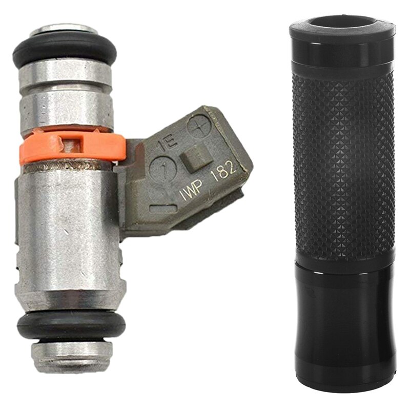Universal 7/8inch 22MM CNC Motorcycle Handlebar Grip Handle with Automotive Fuel Injector Nozzle