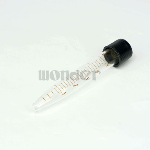 5ml Lab Glass Centrifuge Tube V-bottom Screw Cap With Scale Line Experimental