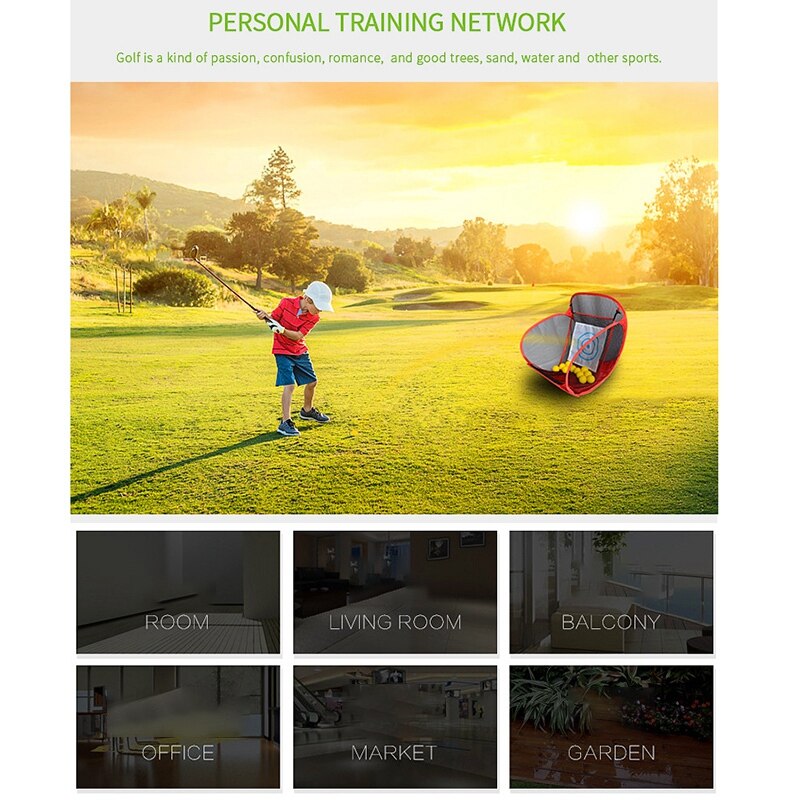 Golf Portable Folding Net Set Ball Net Cutting Rod Practice Net Training Tool Net