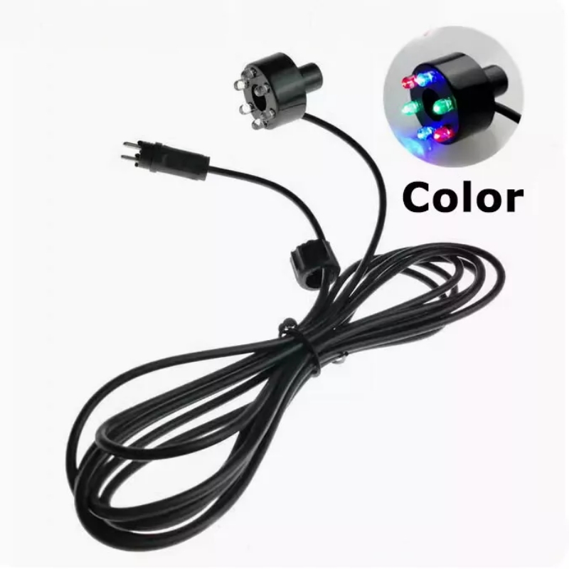 Anneau Lumineux Sous-marin à 6 LED, pour Fontaine, Étang à Poissons, Jardin, Adaptateur Secteur, Blanc , Blanc, Multicolore: RGB