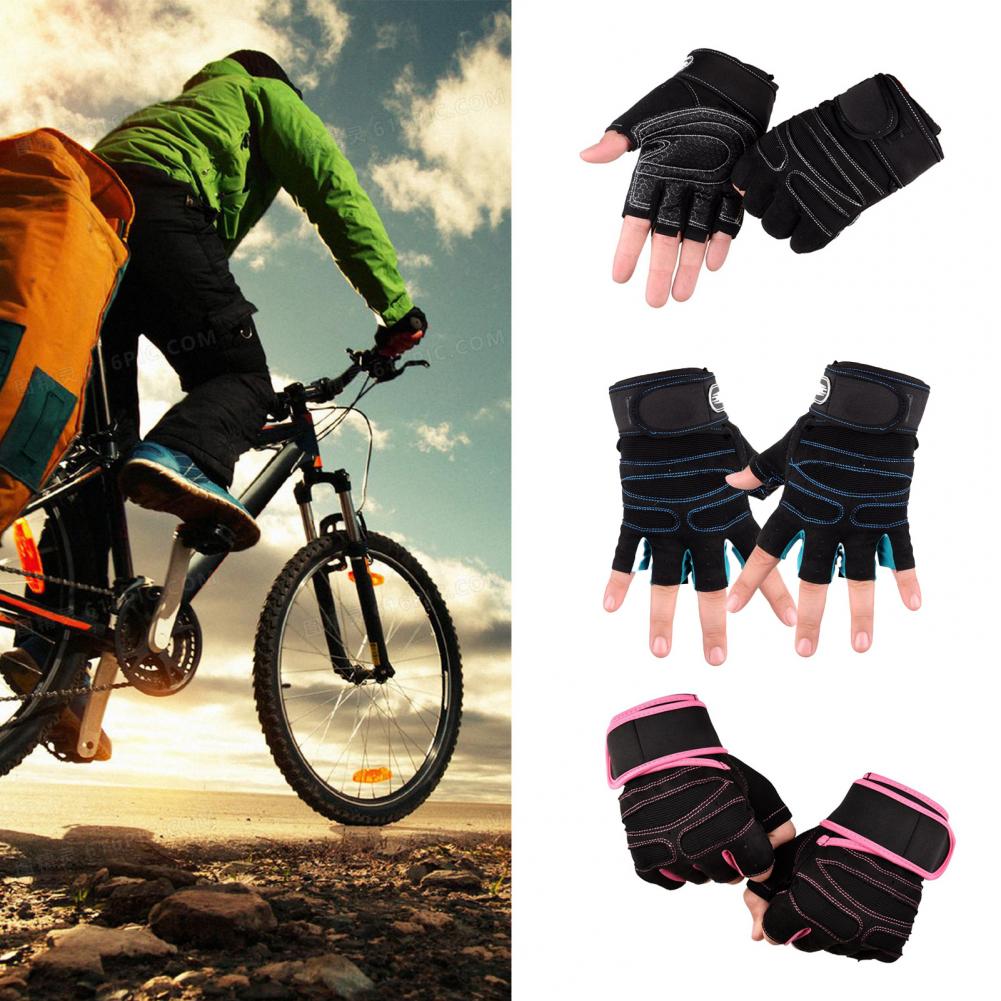 2 stücke fitness handschuhe halb finger männlichen und weiblichen atmungsaktive anti-rutsch verschleiß lange handgelenk handschuhe Außen Finger Radfahren handschuhe