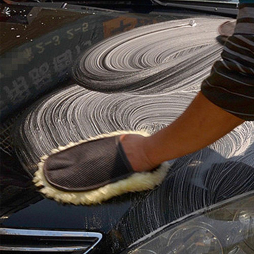 Rengøringshåndklæde til bilvinduer bilrengøringsklud uldhandske vask rengøringsmateriel til biltilbehør mikrofiber bilvask