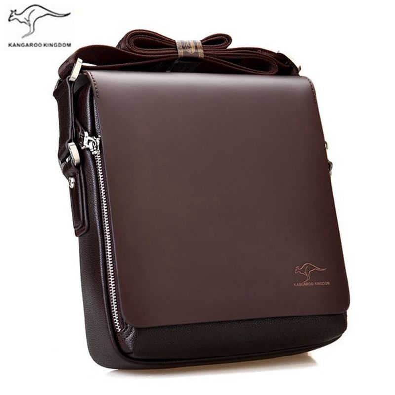 Kangaroo Handbag Casual Men's Messenger Bags Vintage Business PU Leather Shoulder Bag Male Crossbody Bag Bolsos Mujer G01