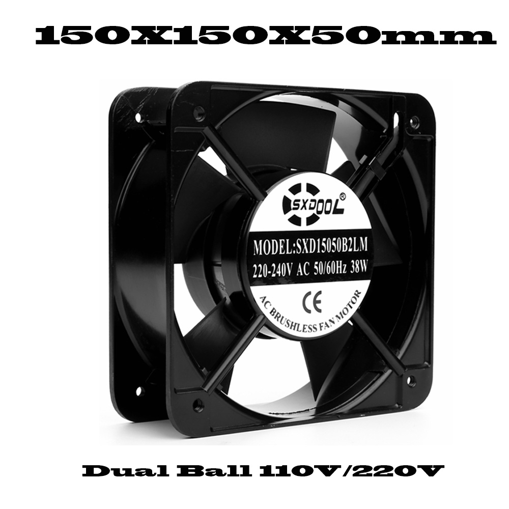 AC 110V 115V 220V 230V 80mm 92mm 110mm 120mm 150mm 172mm 200mm Industrial Case Cabinets Cooling Fan Dual Ball Bearing 2 Wire: 1mm / Yellow