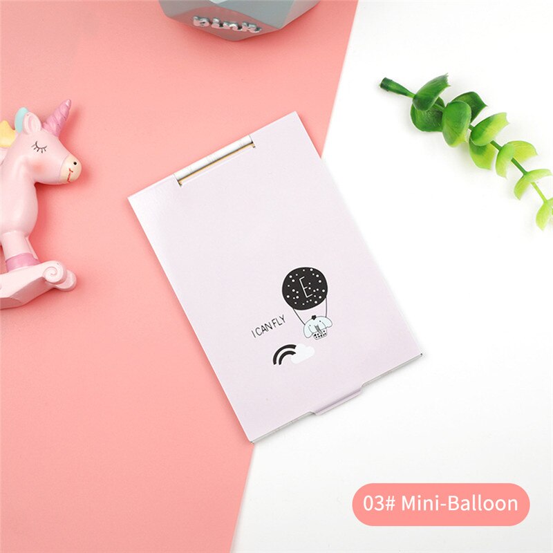 Mini ultradunne make-upspiegel opvouwbare rechthoekige zakspiegel cosmetische spiegel bureau compacte zak kappersspiegel: 03