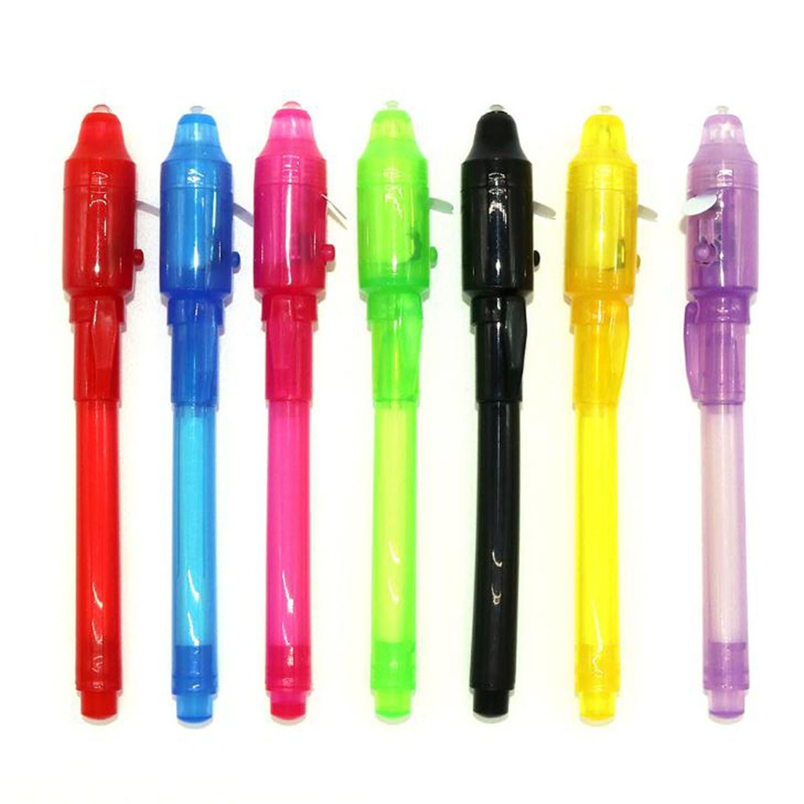 signing pen Set Of 14 Invisible Pen Maker Kids Message Pen With Built In Light 20ml for children multiple colour#g30: Yellow