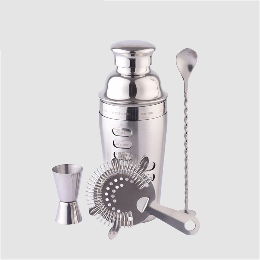 Wine Kit Stainless Steel Boston Cocktail Shaker Bar Wine Mixer Set Bartender Whisky Hand Shaker Tool Kit Bar Accessories