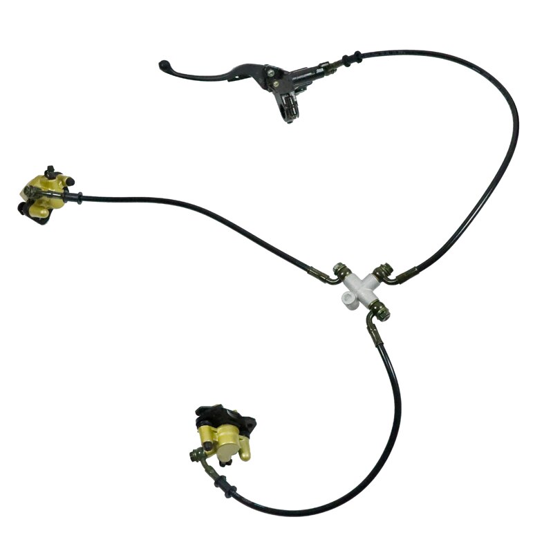 ATV Caliper System QUAD Dirt Bike Front Disc Brake Twin Disc Brake Assembly Brake System For 110cc 125cc atv Motorcycle Parts