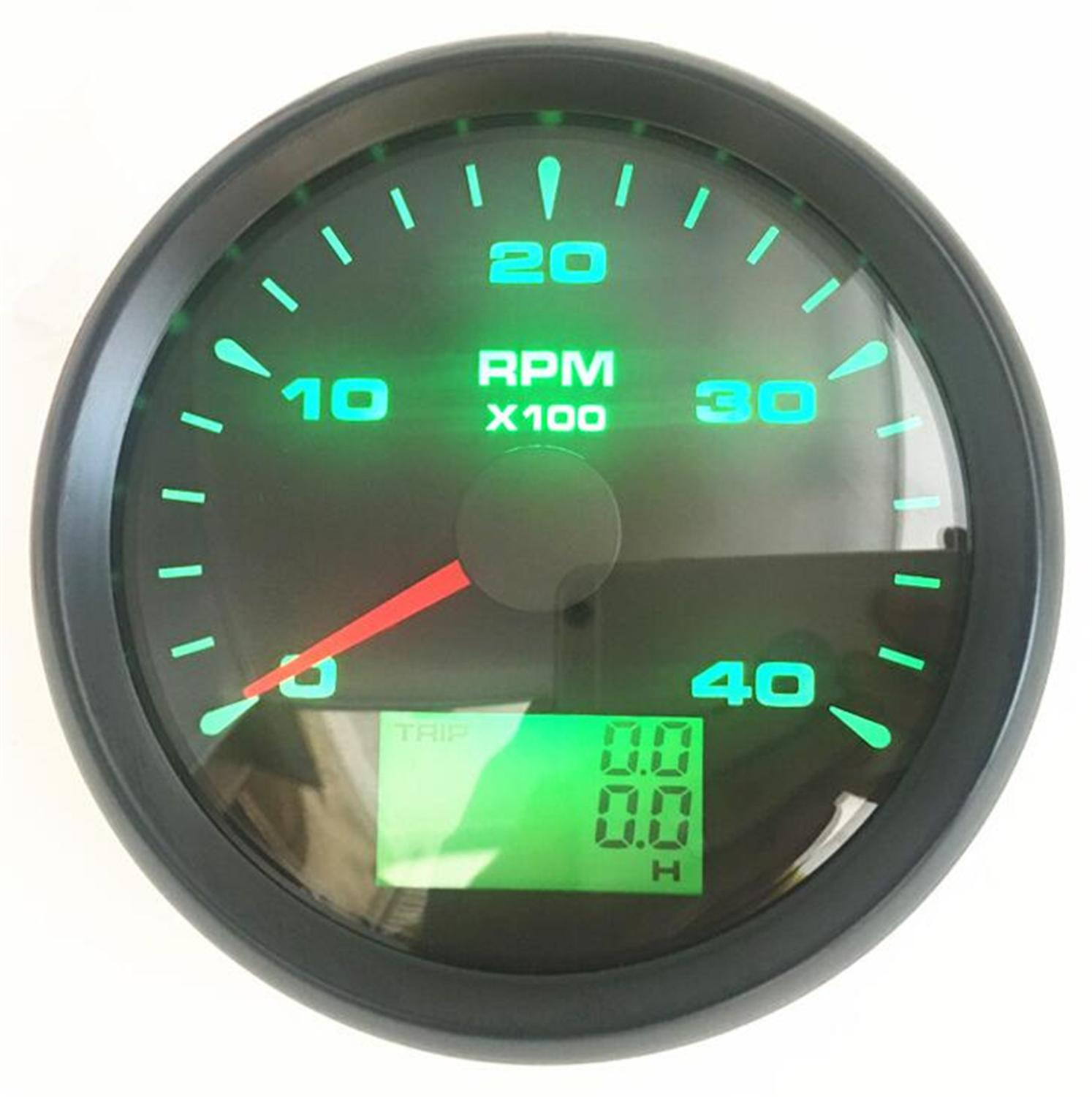 1pc 0-4000RPM Marine Tachometers 85mm Waterproof Revolution Meter Device Diesel or Gasoline Engine Gauges for Car Boat Truck RV