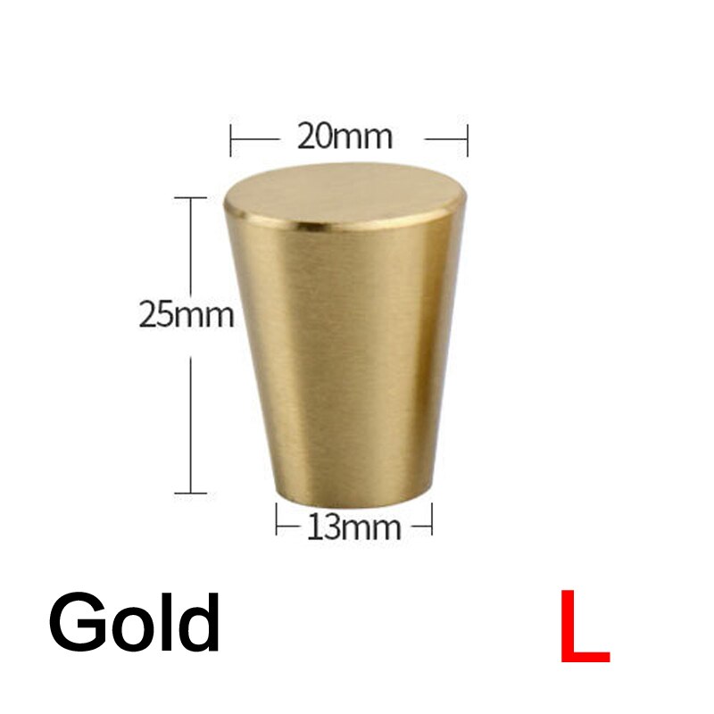 Moden Stijl Kegelvorm Effen Zinklegering Borstel Nikkel Koper Matte Zwarte Kleur Kast Knoppen Lade Handvat Dresser Pull S-M: 3