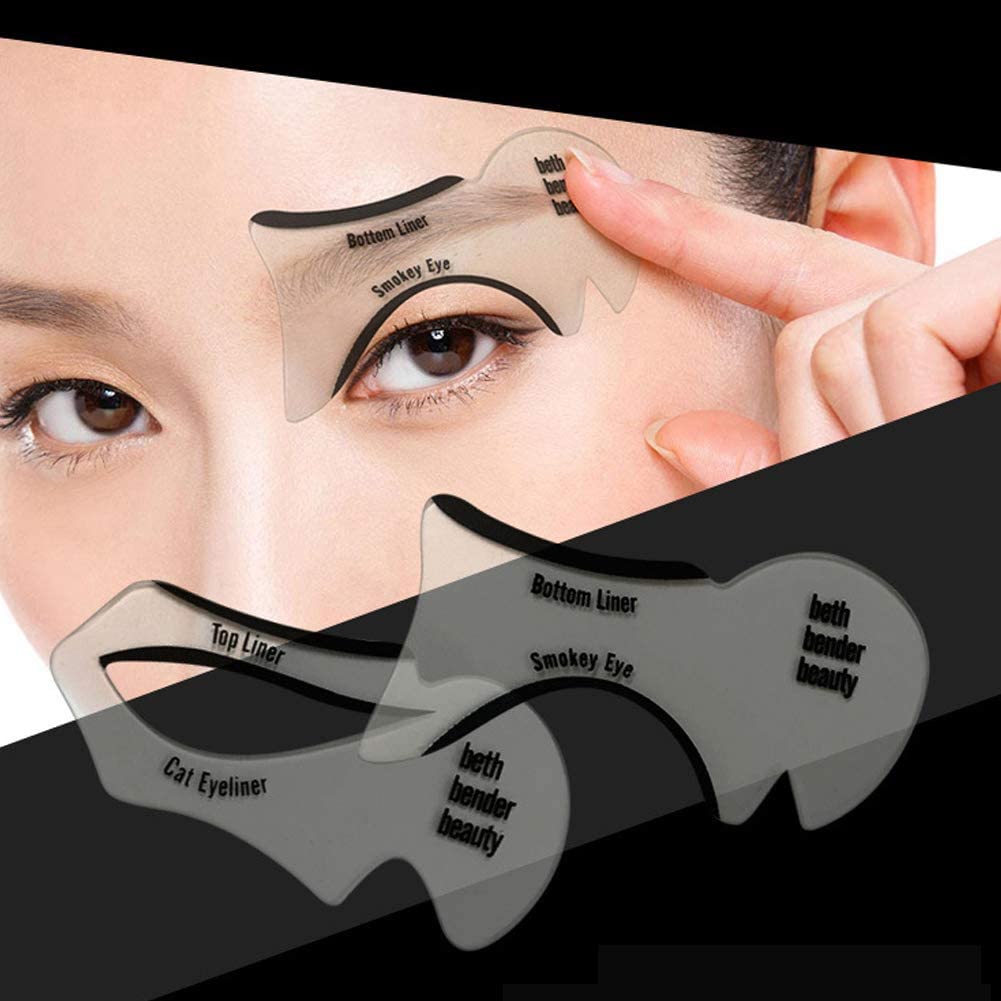 10 Pcs Eyeliner Stencil Kaarten Eye Liner Stickers Voor Perfect Smokey Ogen, eyeliner Gevleugelde & Kat Ogen Make-Up Tool, Herbruikbare