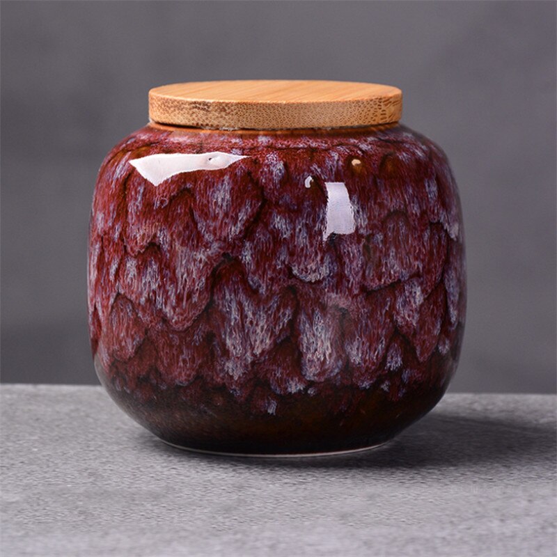 Ceramiczne przyprawy kuchenne pudełko retro rozszczepienie kolor pojemniki robić herbaty pojemniki na żywność podróż butelka robić przechowywania kawy porcelanowy słoik na przyprawy: G