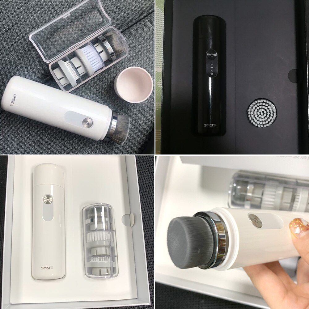 For Xiaomi Electric Facial Cleanser Face Cleaning Skin Pore Cleaner Body Cleansing Machine Massage For Home With 3 Brush Heads