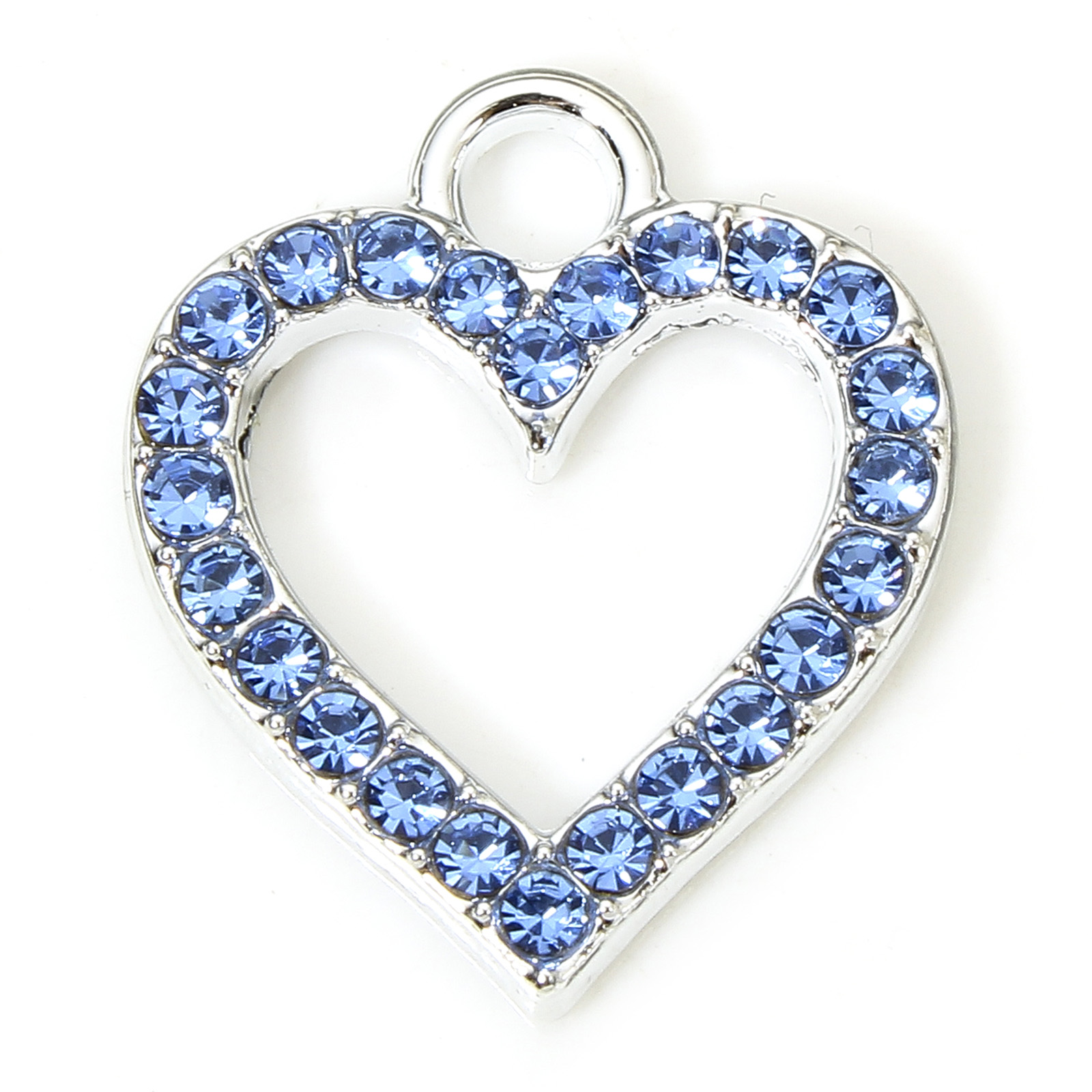 10 Uds. De dijes de corazón Micro pavé, aleación a base de Zinc, dijes para el Día de San Valentín, colgantes pequeños multicolores para joyería DIY 17,5mm x 15mm: Marrón